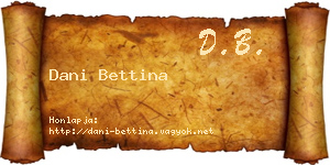 Dani Bettina névjegykártya