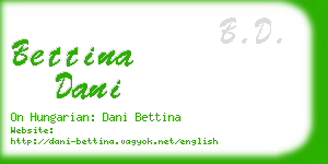 bettina dani business card